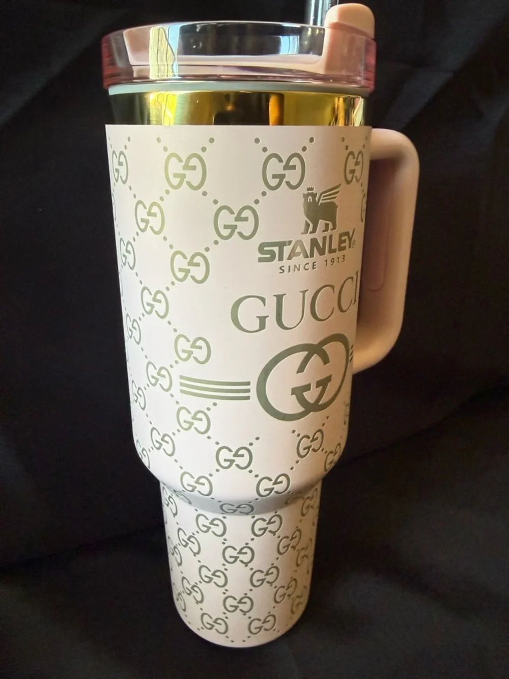 New Stanley 40oz Laser Engraved Gucci Pink Logo (No Original Box) - Picture 3 of 7